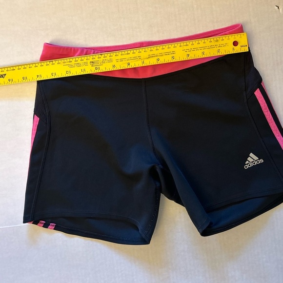 Adidas Climate Black athletic Shorts with Pink 3 strip Trim Sz-M. AA11 - Picture 11 of 11